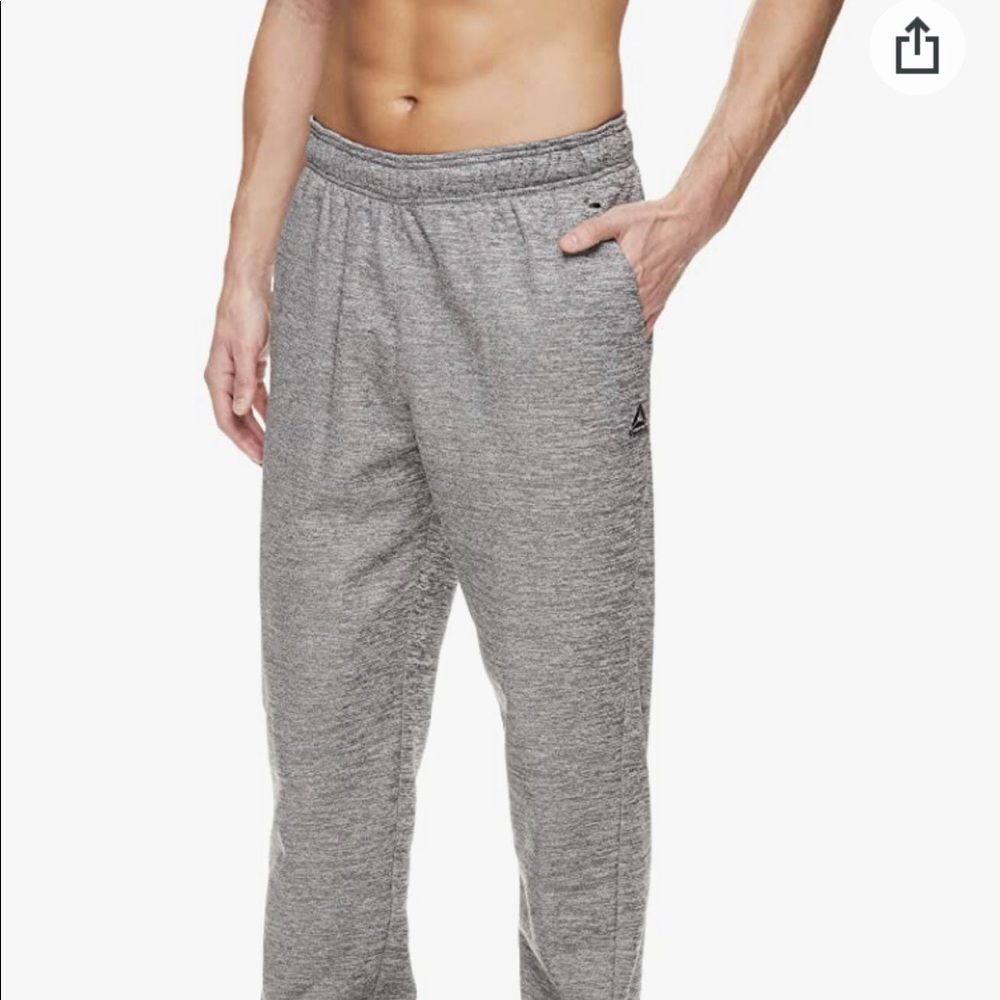 reebook Men's Track & Running Pants with Pockets Athletic Workout Training